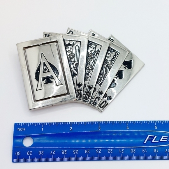 Vintage‎ Poker Cards spinable belt buckle - Picture 3 of 3